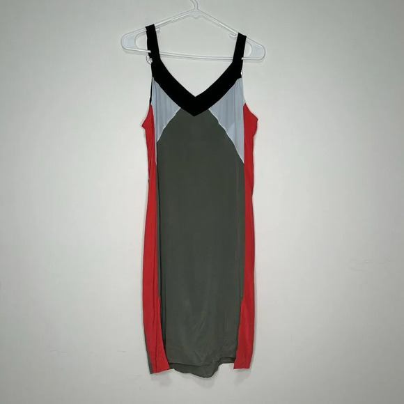 Equipment Robbi Dress Womens XS Silk Camouflage Colorblock Slip Adjustable Strap - Picture 1 of 9